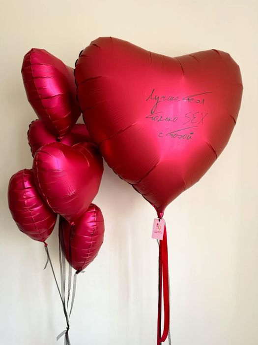 Шары на день влюбленных, шар сердце, гигант шар сердце