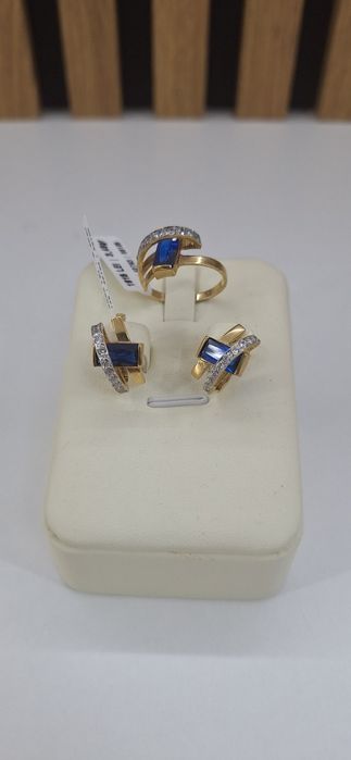 Set Cercei /Inel Aur 14 k 5,45Gr/3,48Gr #42794/#42793