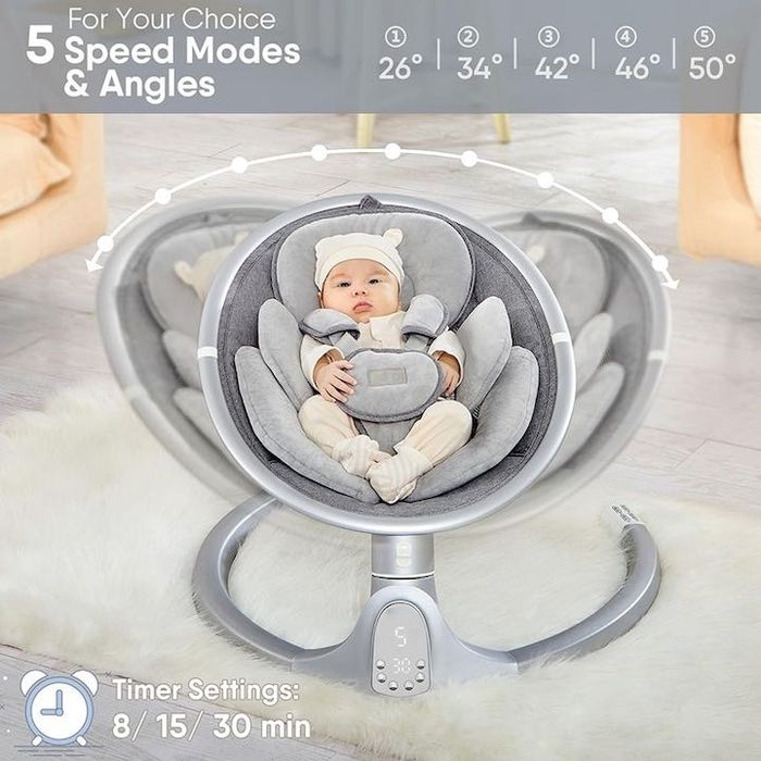 Електрическа бебешка люлка KidProtect, шезлонг
