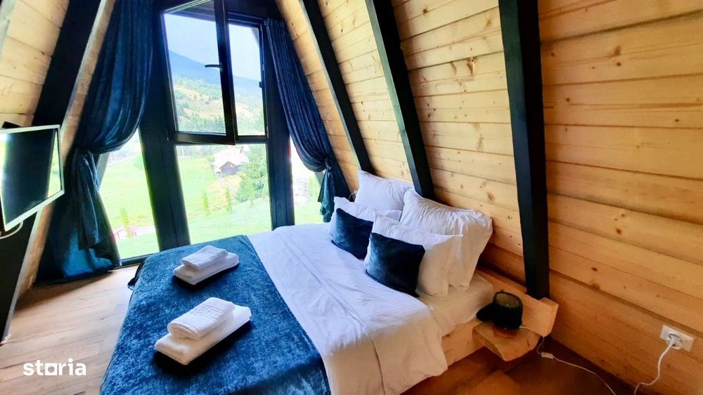 Teren 34,5 ari + cabana A-frame Colibita – ideal pentru resort, spa