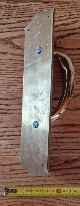 Set mânere alama  model deosebit usa lemn