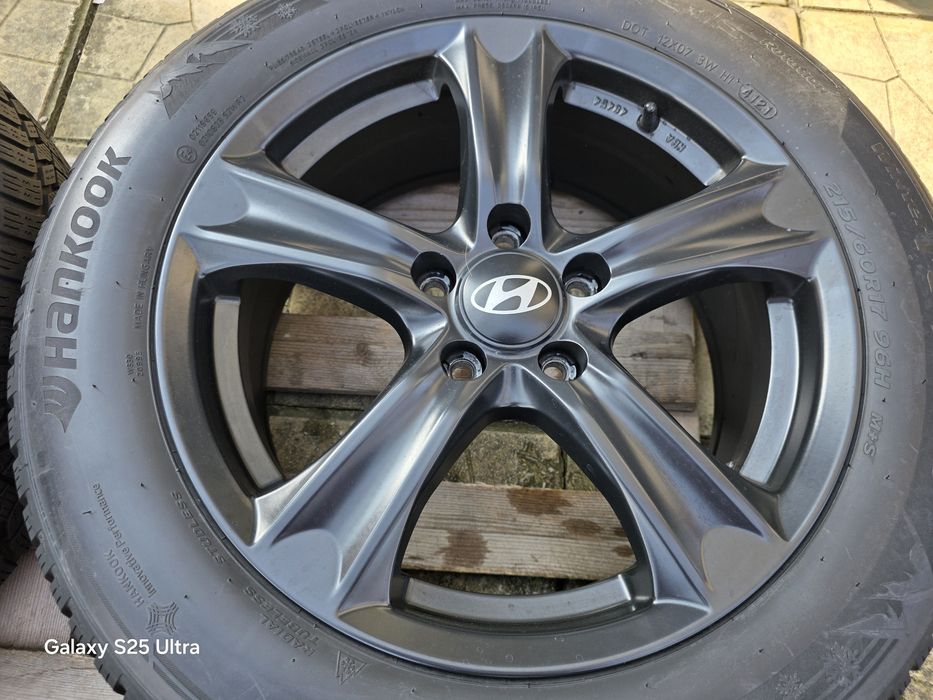 Лети джанти 17ки 5х114.3 Hyundai + зимни гуми 215/60/17 Hankook
