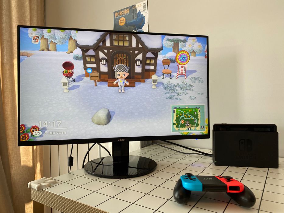 Nintendo Switch + 4 игри + Zelda кейс + microSD 256GB