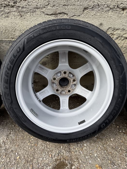 Jante aliaj CMS 5x112 r15 cu cauciucuri noi de vara