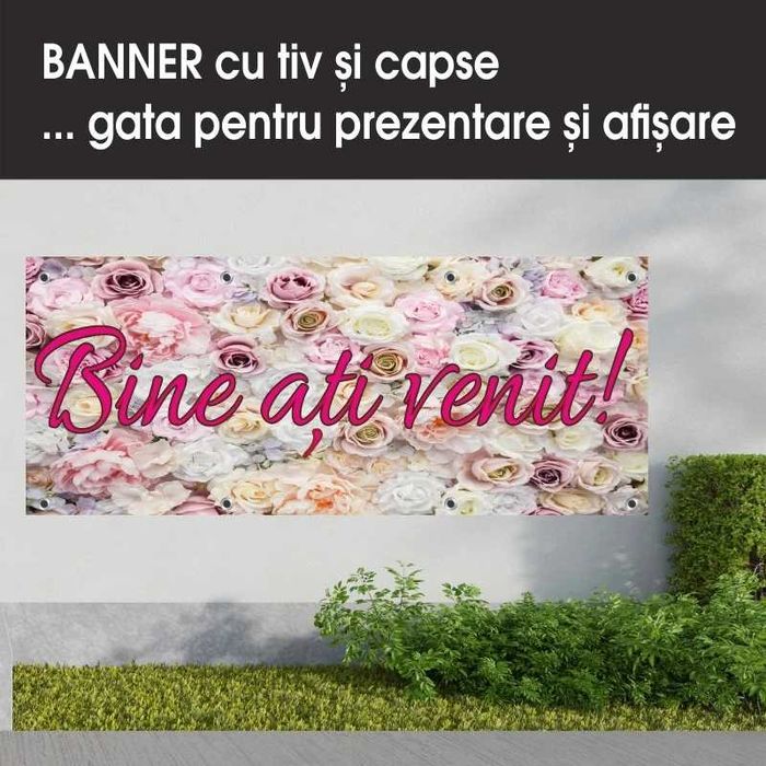 Lichidare-70% Banner model Bine ati venit! = 200X80 CM = 69 LEI