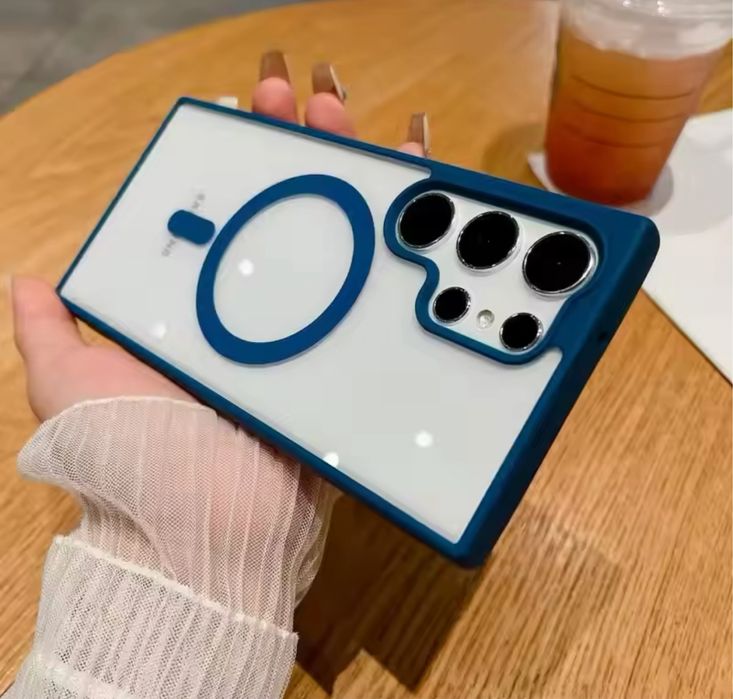 Samsung S22 S23 PLUS S24 S25 ULTRA - Husa Magsafe Spate Transparent