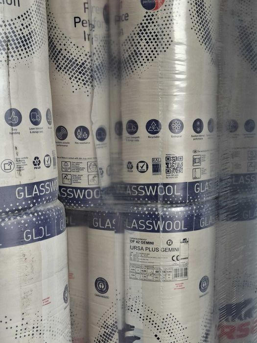 Vată minerala  de sticla URSA DF 42 Gemini – termoizolație acoperișuri, pereți