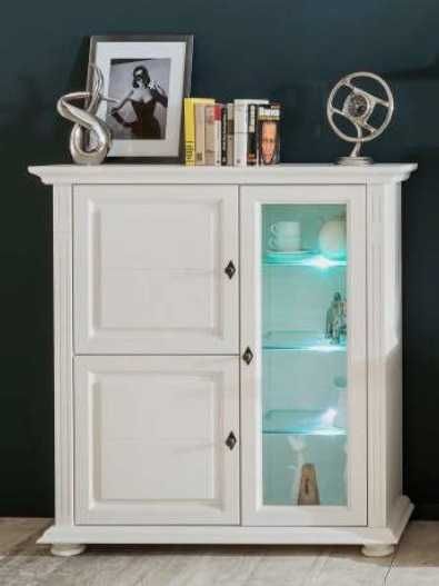 Set mobila living din lemn masiv Mona 3, alb