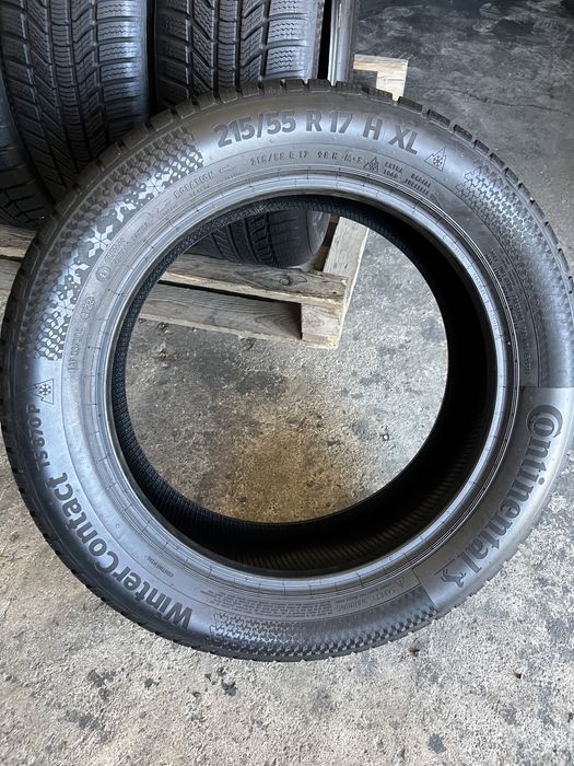 4 anvelope de iarna 215/55/17 Continental 8 mm DOT 2022!