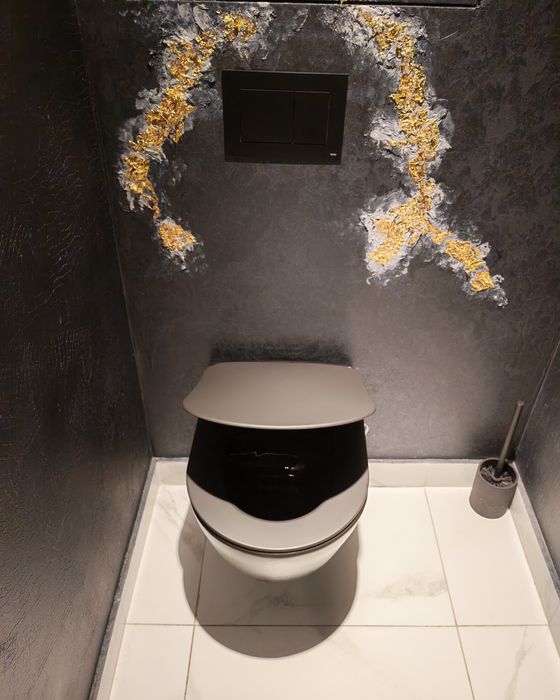 Set baie negru mat , lavoar, oglinda, wc, rezervor  wc