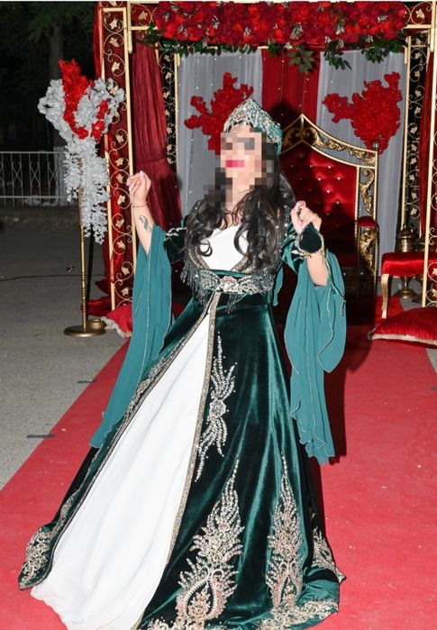 Рокля за кана зелена