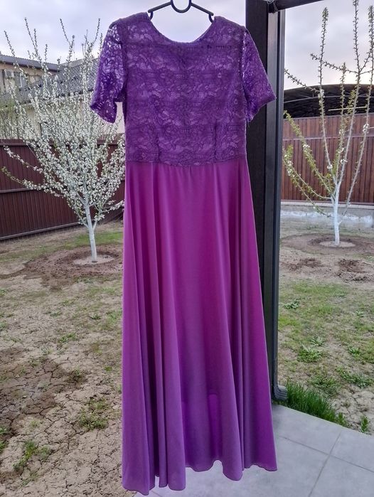 Вечернее платье сиреневое шифон