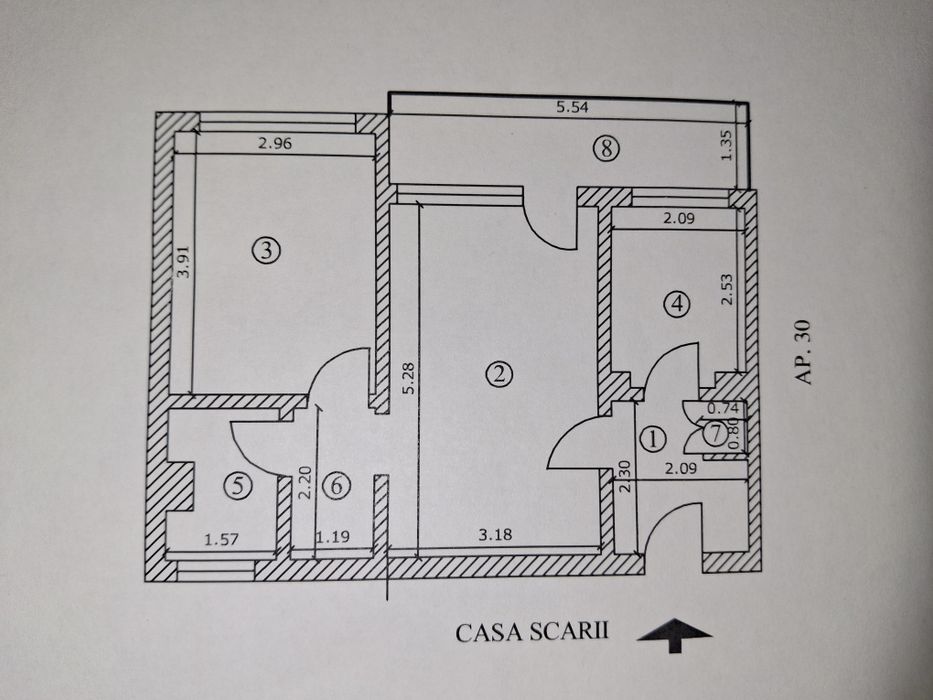 Ap 2 camere 53 mp utili. Piața Micro 5