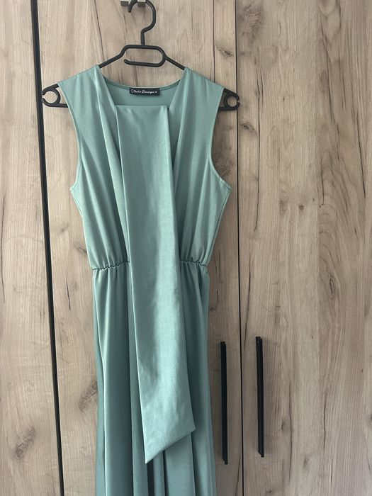Rochie lunga de ocazie, albastru aqua, marimea M