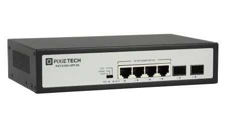 Неуправляемый PoE коммутатор Pixietech PXT-S1501-4TP-2S