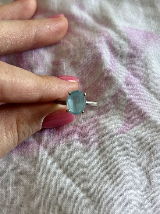 Кольцо с Голубым Топазом