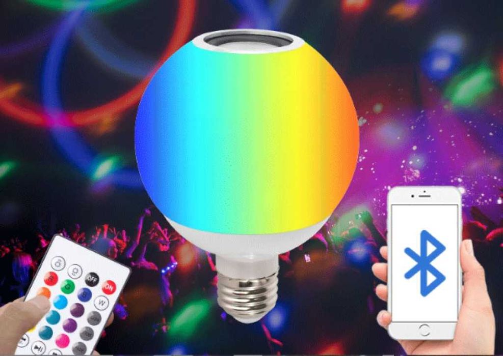 Цветна LED крушка с дистанционно