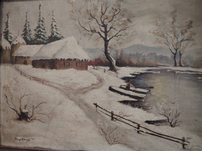 Tablou panza,peisaj de Iarna