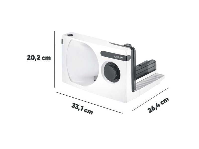 Компактен Уред за Рязане на Колбаси, Хляб и Сирена SEVERIN AS 3912