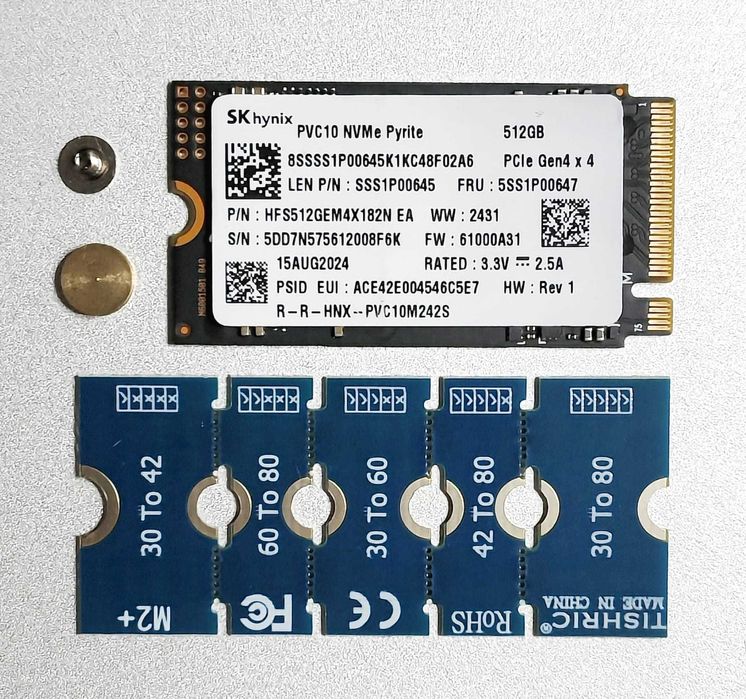 Nou SSD 512 Gb M2 NVME Gen 4 Skhynix PVC10 5000MB/s Lot de 5