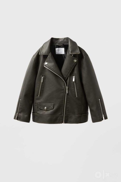 Детская Байкерская Куртка из искусственной кожи ZARA р-р 8 лет (128см)