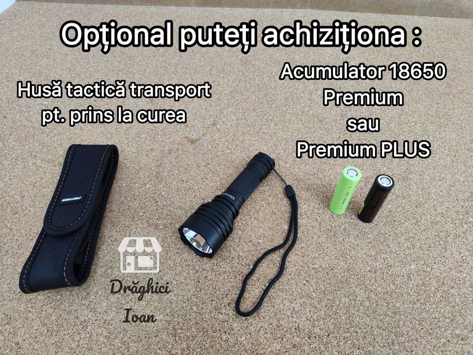 Convoy C8+ Lanterna PROFESIONALA cu Led SST40 pana la 820m / 2000 lm