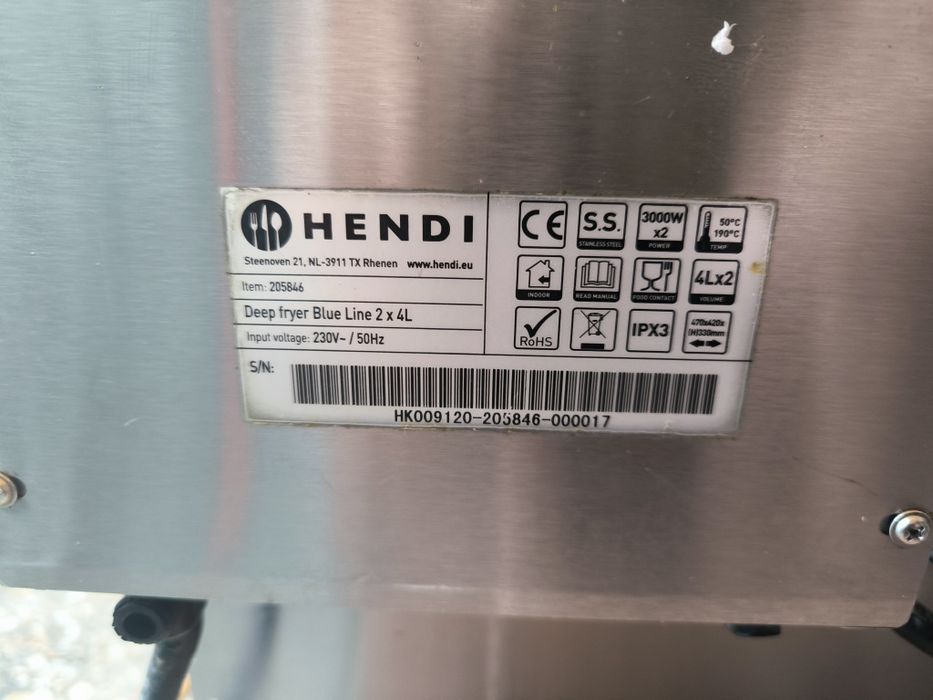 Friteuza Hendi dubla 4 litrix 2
