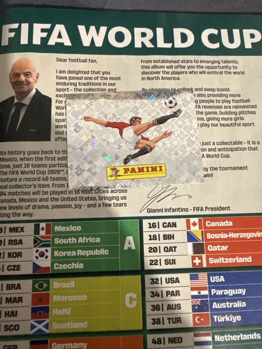 Sticker Panini World Cup 2026 00