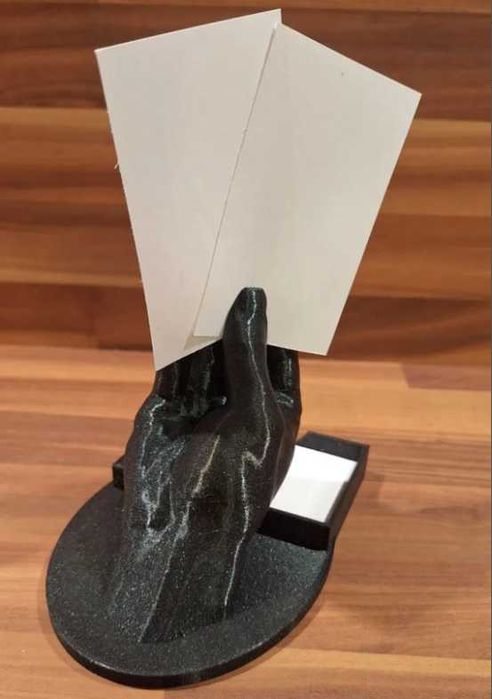 Ръчно изработен държач за визитки, 3D принтирана поставка за визитки