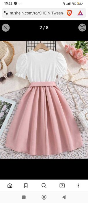 Rochie fete Shein 8 ani, 9 ani, 10 ani, 10 ani, 11-12 ani.