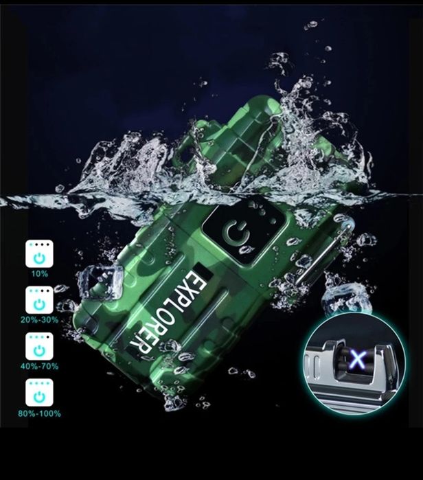 запалка ветроустойчива Explorer водоустойчива без пламък импулсна