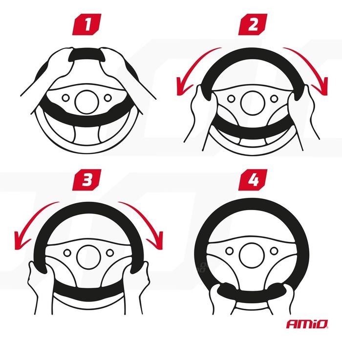 перфориран кожен калъф за автомобилен волан l 39-41cm swc-50-l ...