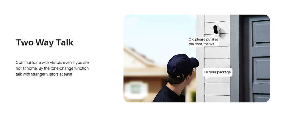 WUUK 2K Безжична акумулаторна охранителна камера