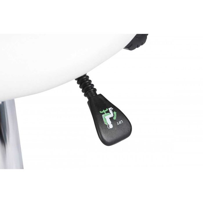 Козметичен стол -табуретка с облегалка Eli 56/76 см -силиконови колела