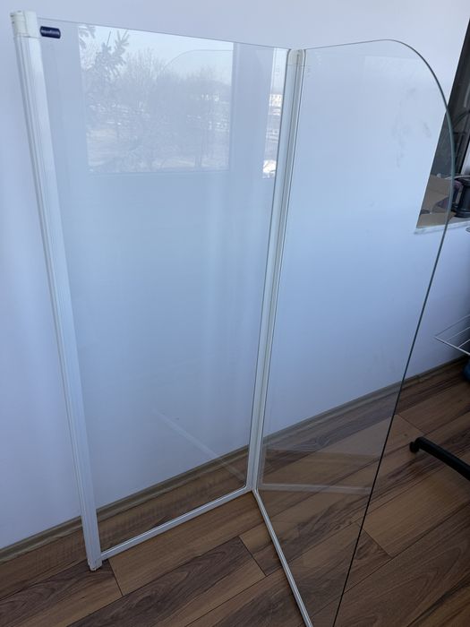 Paravan cada 2 panouri sticla mobile pliabile