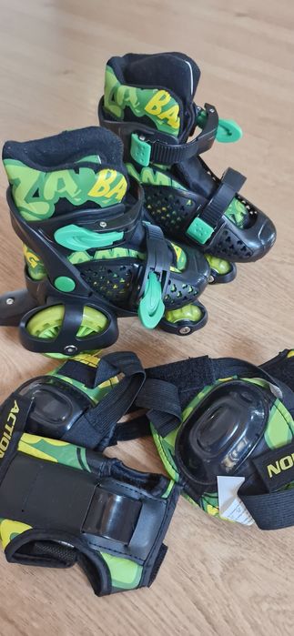 Детски ролкови кънки с каска и протектори,Worker Action Darly