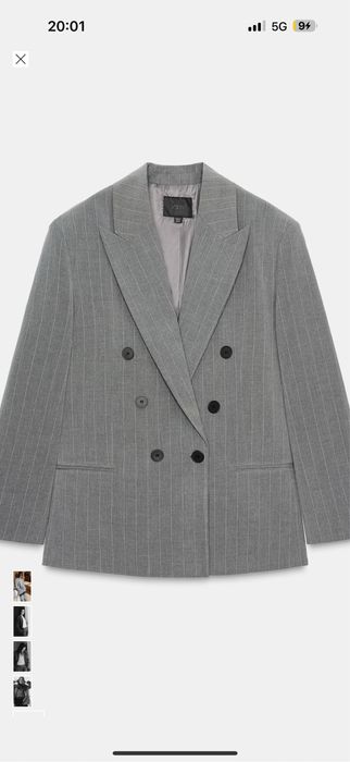 Пиджак оверсайз в тонкую полоску Zara р. 54-58