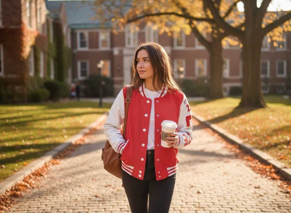Jachetă colegiu american / Varsity jacket Reflex mărimea S-M