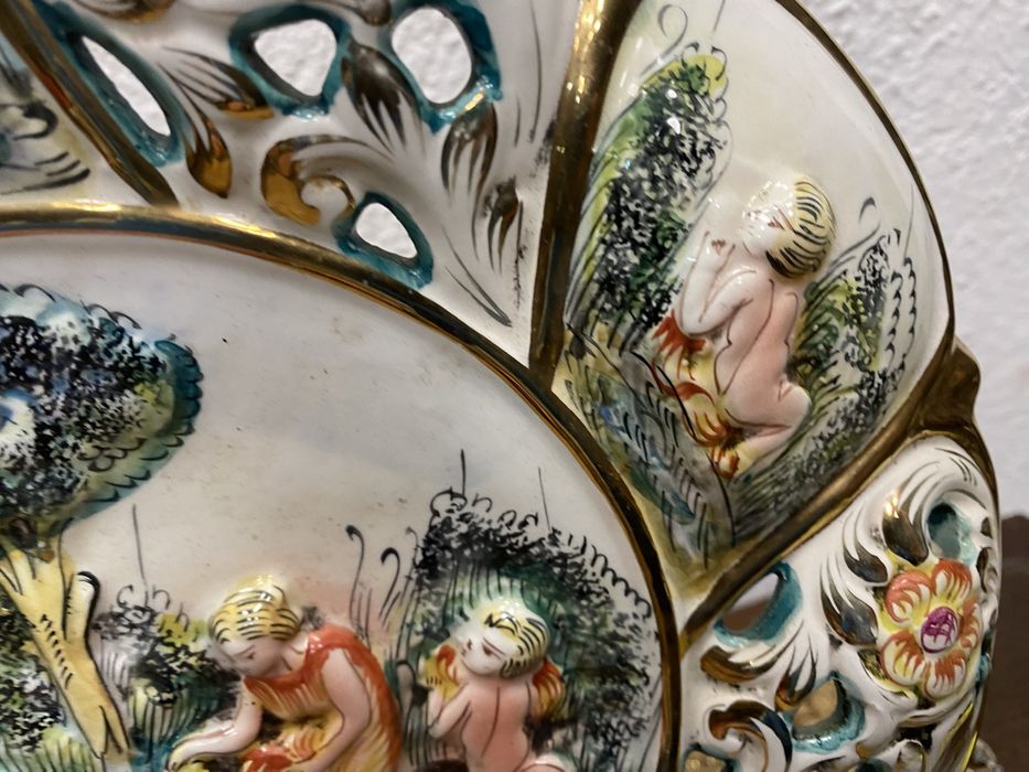 Италианска порцеланова чиния Capodimonte Италия 1960