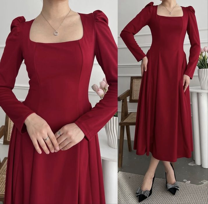 Красивое силуэтное платье