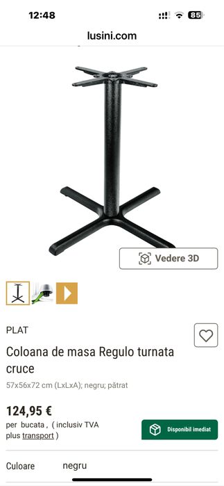 Picioare masa / Baza metalica