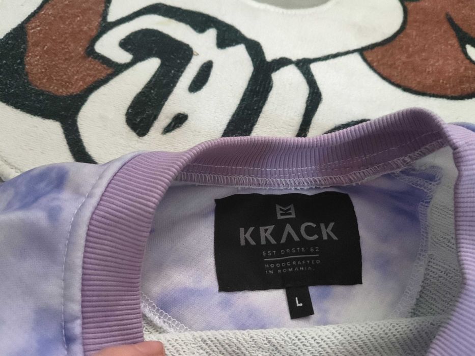 bluza krack brand tie dye purple L