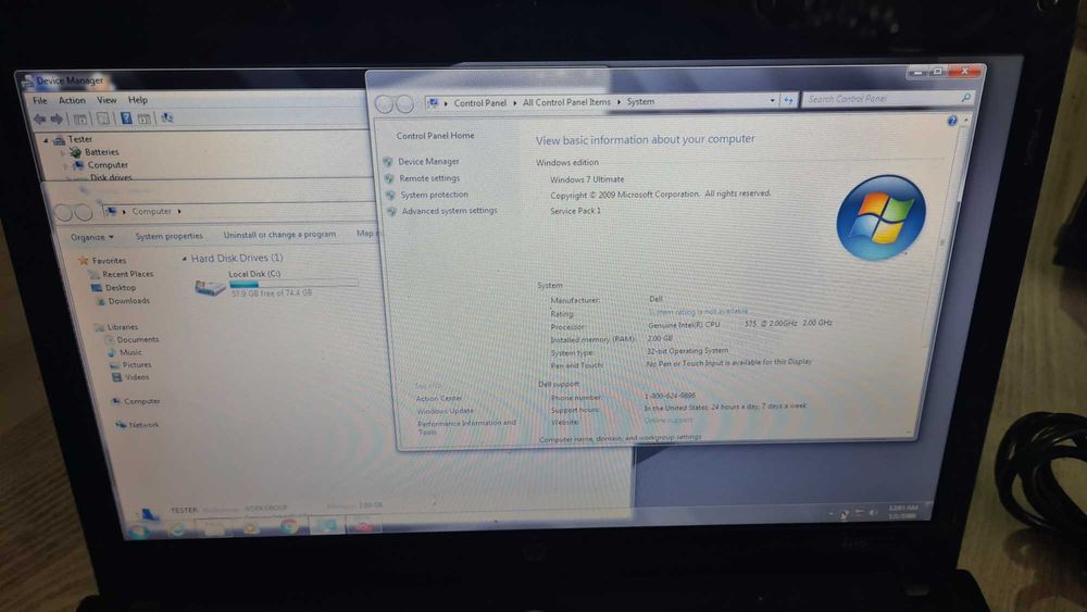 Laptop HP Mobile Thin Client 4410t