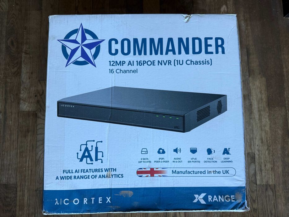 Cortex Commander 12MP AI 16PoE NVR професионален мрежов видеорекордер