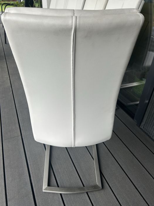 Set 6 scaune moderne tapițate alb