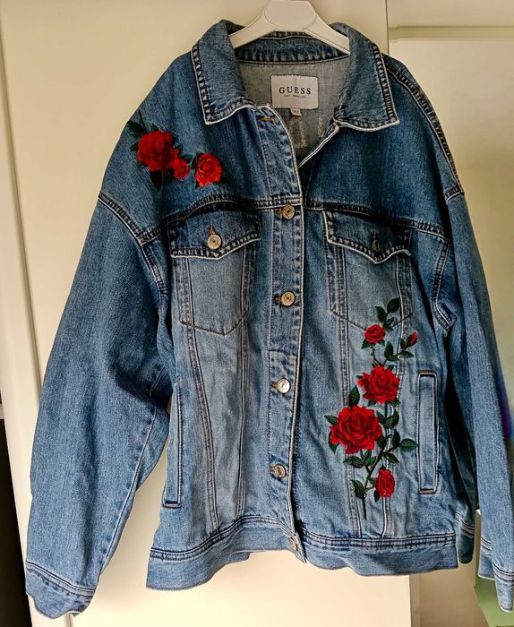 Geaca Jeans cu trandafiri