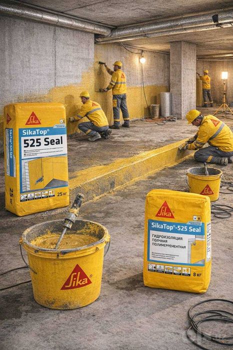 SikaTop 525 Seal Цементно-акриловая эластичная гидроизоляция
