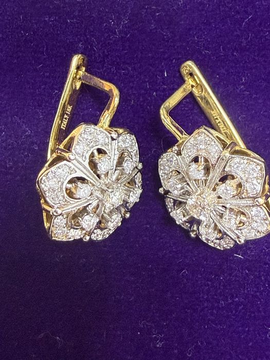 Золотые серьги 750 пробы