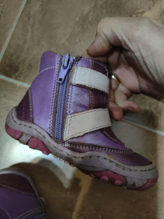 Ботинки для девочки 22 размер кожа