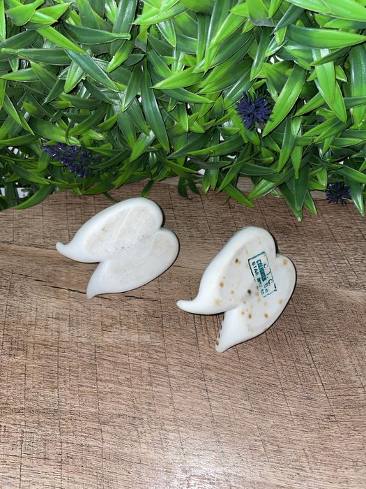 Set de 2 Coșuri în Formă de Pantof, Alb cu Detalii Auri